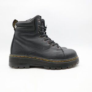 Doc Dr Martens Gilbreth Women's Size 6 Air Wair Steel Toe Black Safety Boots